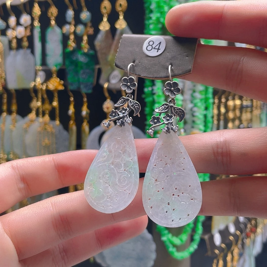 翡翠未镶嵌耳饰翡翠