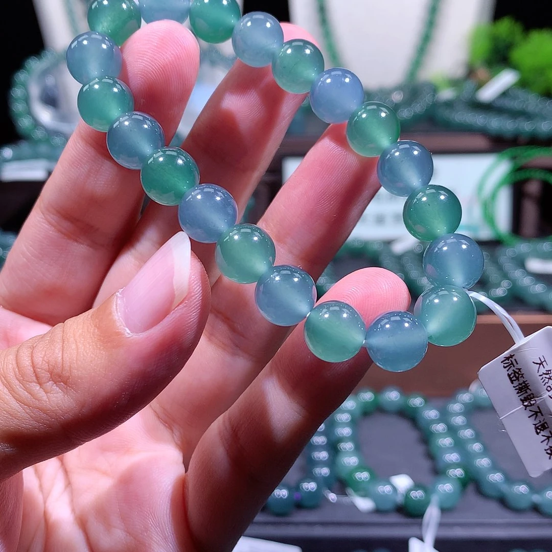 翡翠未镶嵌手链天然a货翡翠手串9.8