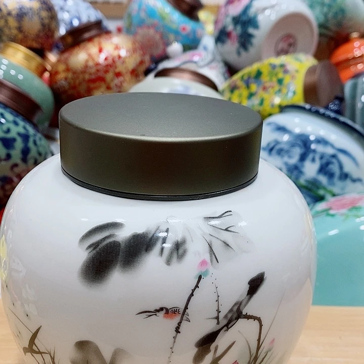 陶摆件储存罐茶叶罐