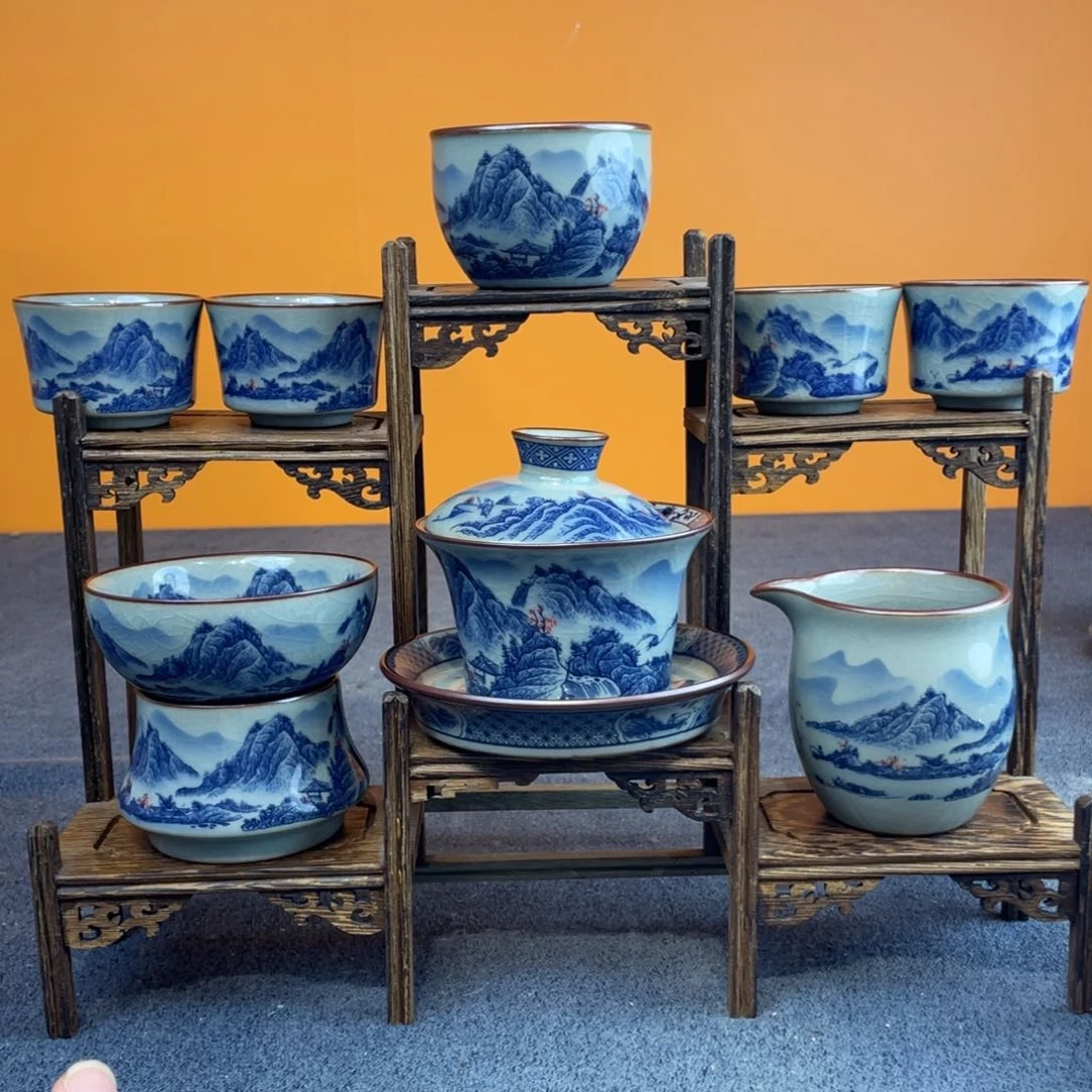 景德镇陶瓷青花八件套