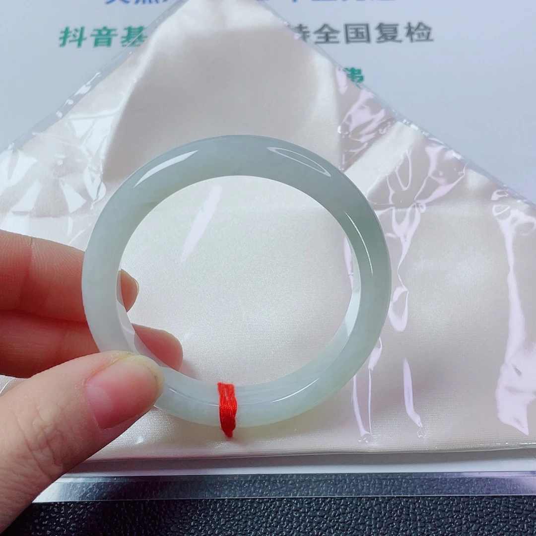 翡翠未镶嵌手镯圈口54:6宽12厚8.5