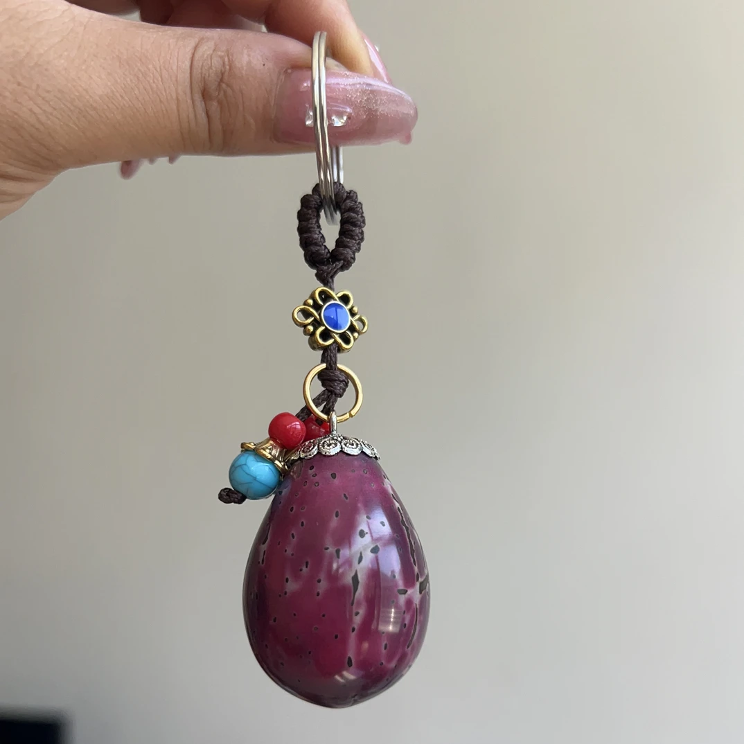 千眼菩提精选紫色彩果开果不退【创意饰品】