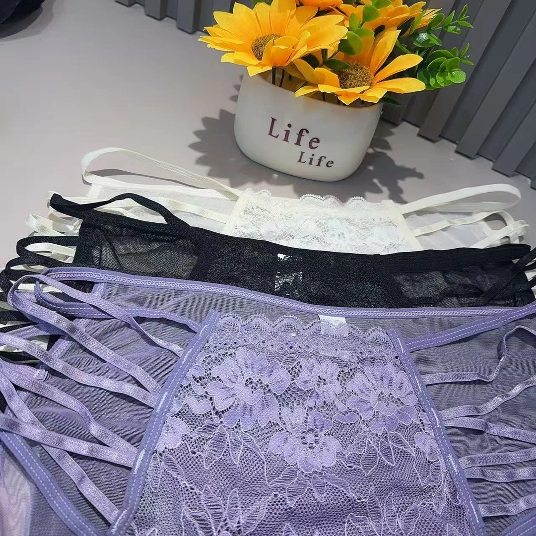 女士短裤-米 7748时尚轻熟大码加肥蕾丝短裤【颜色随机 拍一发三】