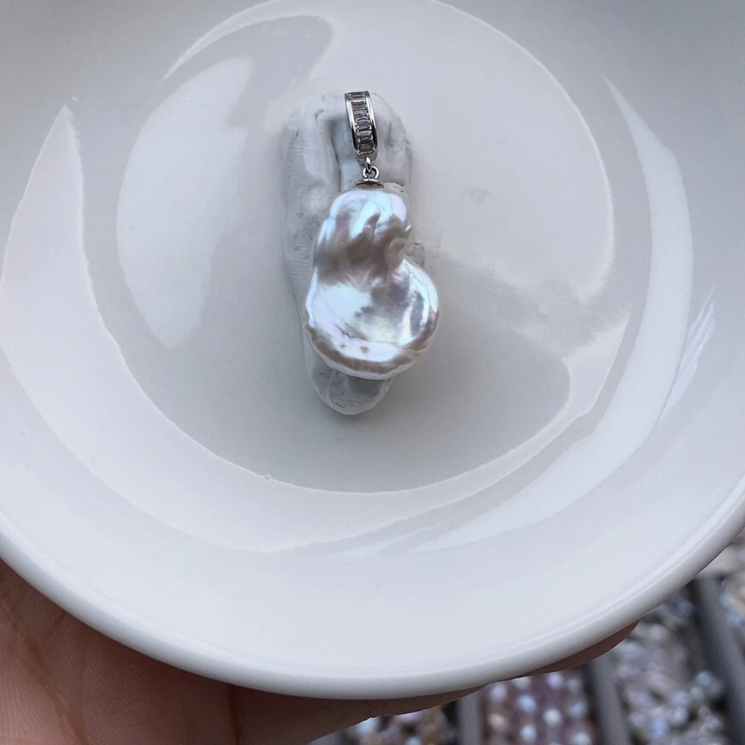 淡水珍珠颈饰银S925镶嵌