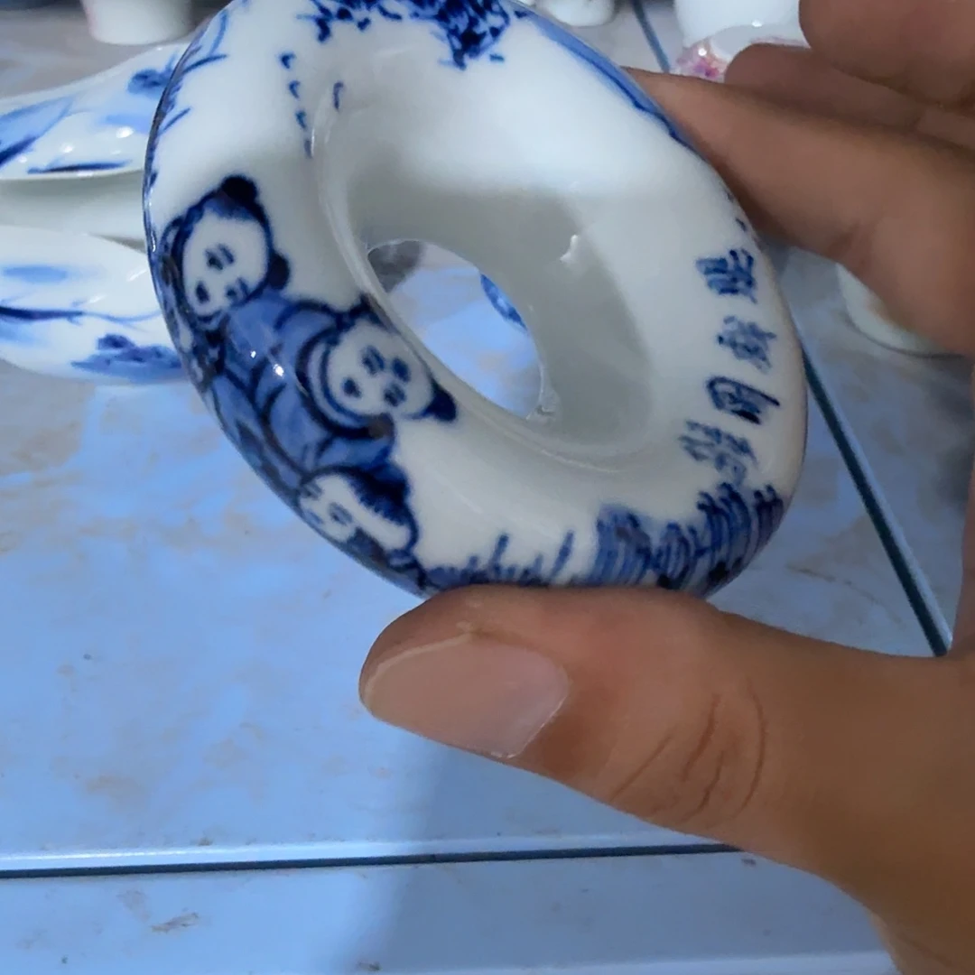 瓷片摆件手绘瓷器处理