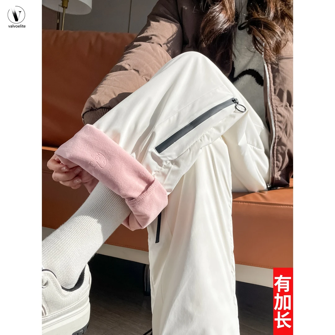 VALVOELITE加长白鸭绒工装羽绒裤女冬季外穿时尚款高个子防寒棉裤