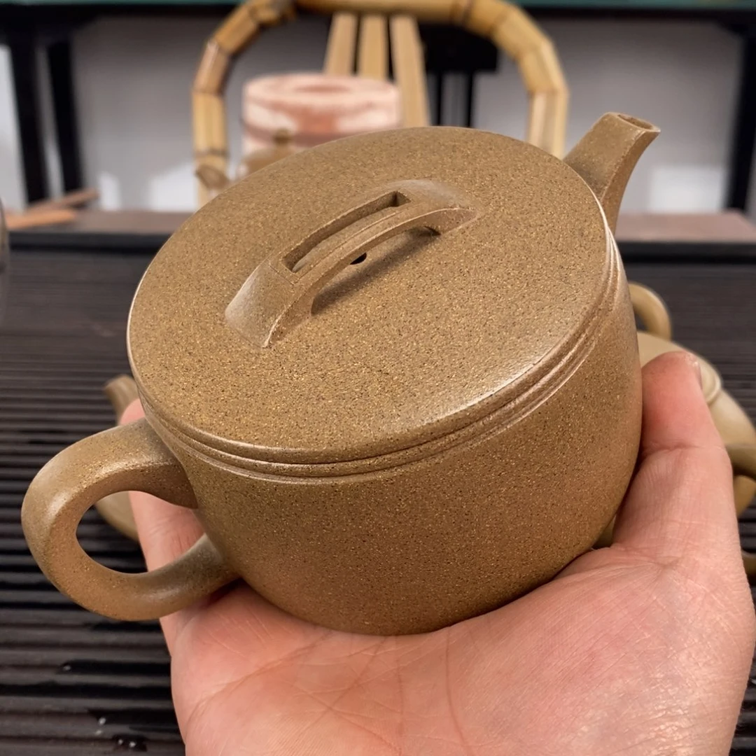 紫砂茶壶老青段汉瓦容量270毫升