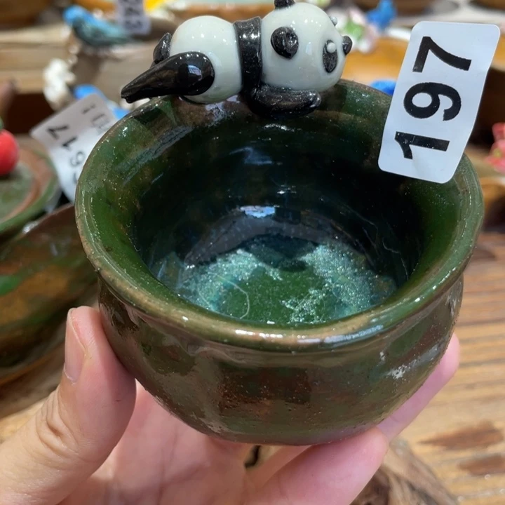 手工制作陶瓷茶具茶杯青蛙