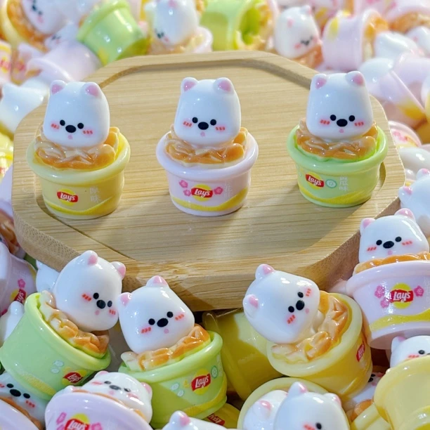 【阿花定制-西高地薯条桶】三色混/全亮面/创意饰品