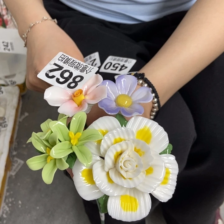 杯手工制作陶瓷花