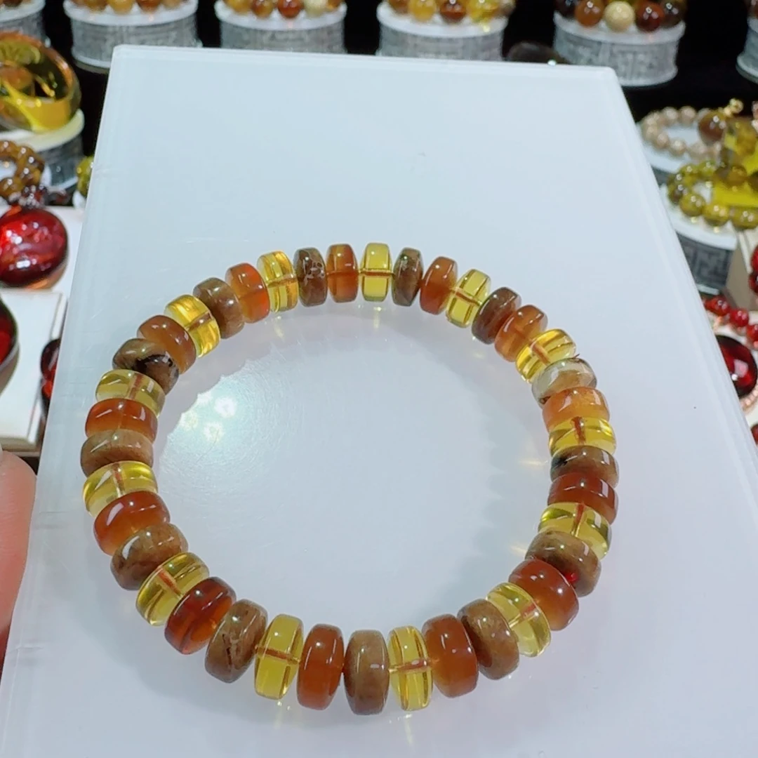 琥珀未镶嵌裸石天然缅甸琥珀手串