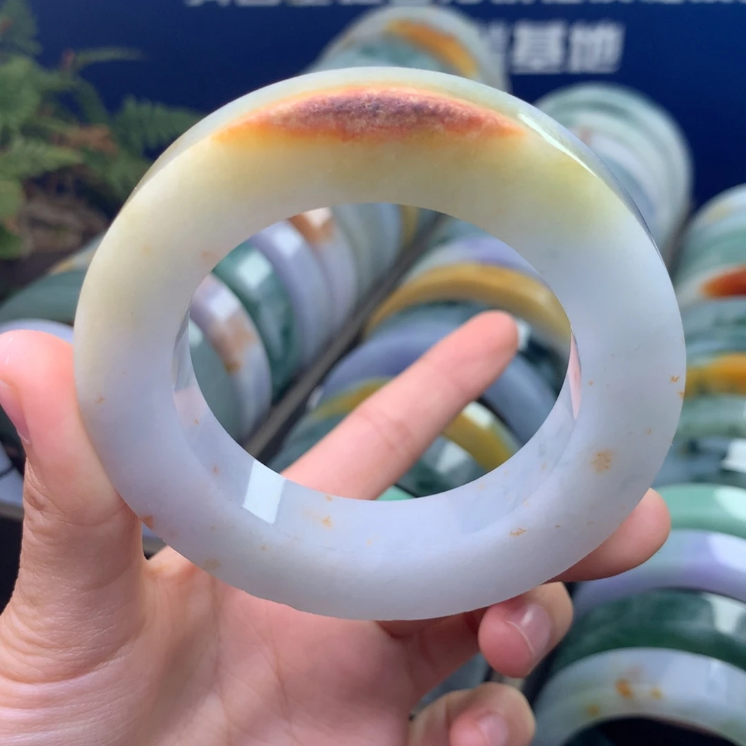 定制翡翠未镶嵌手镯定制不退不换