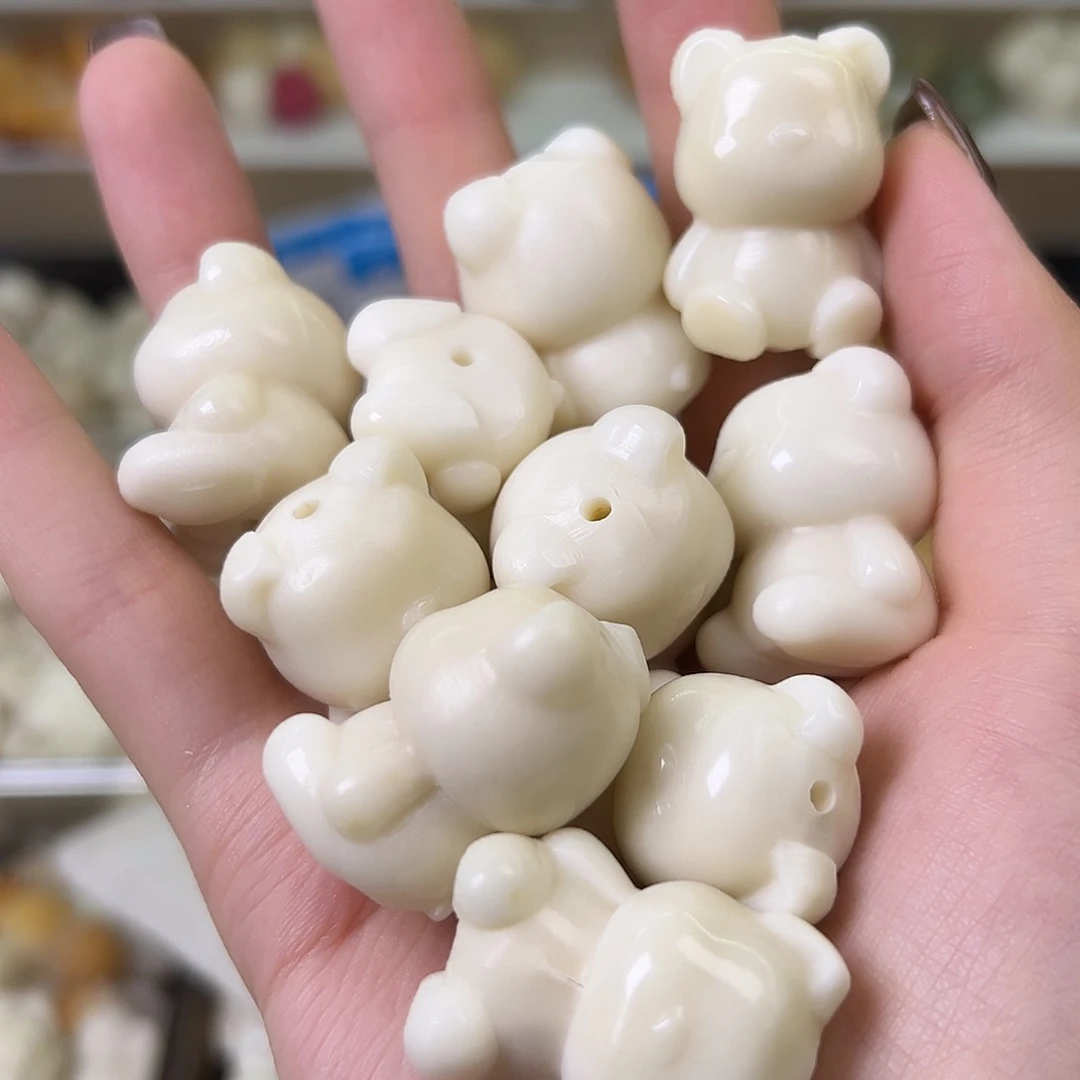 菩提根/象牙果手串瑕疵卡30暴力熊10颗个别脖子有裂