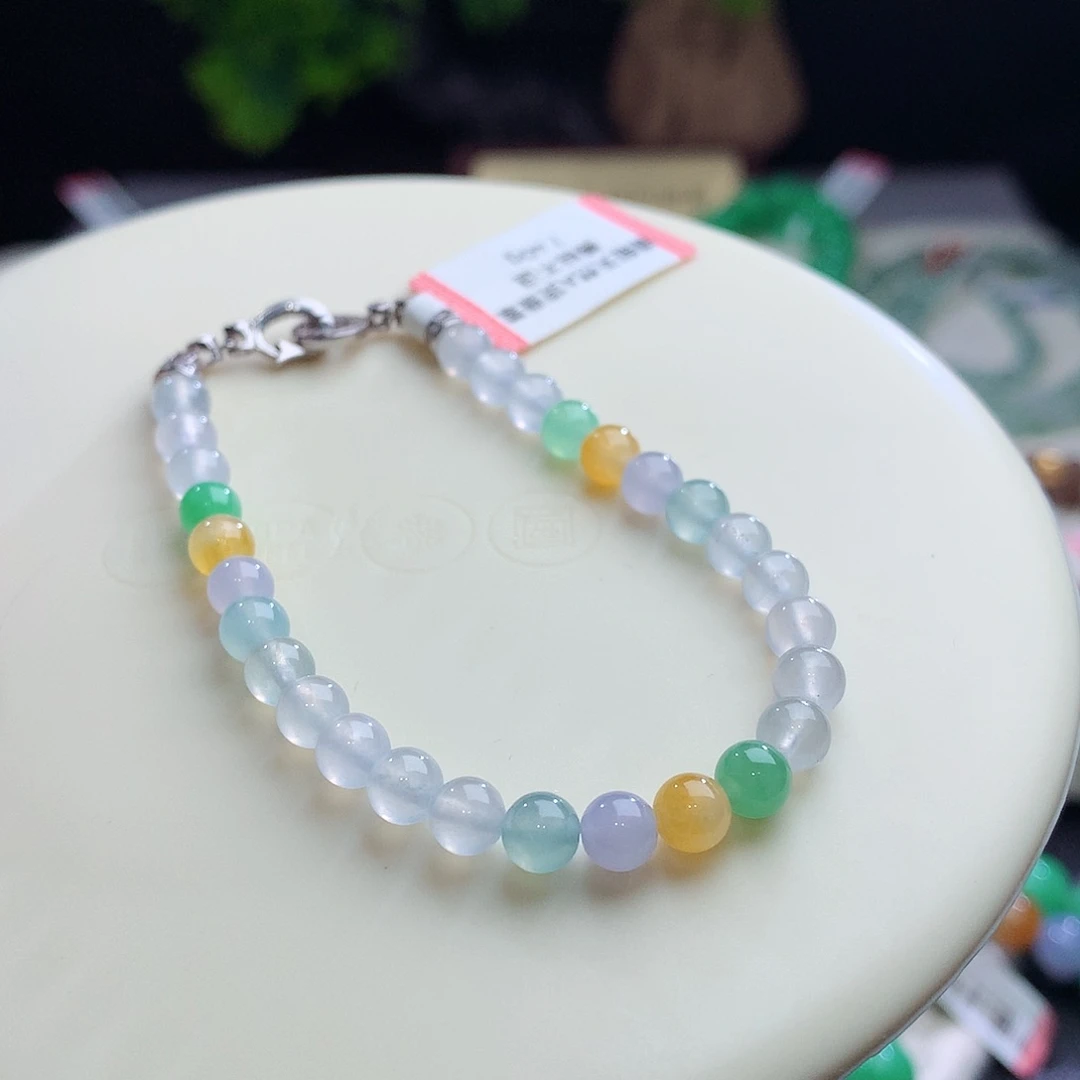 未镶嵌手串翡翠卡5mm