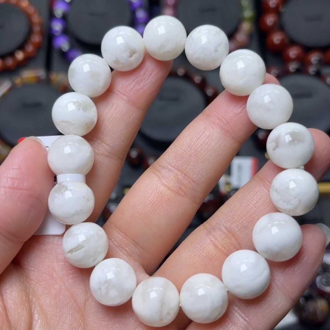 未镶嵌水晶手链白幽灵单圈12mm