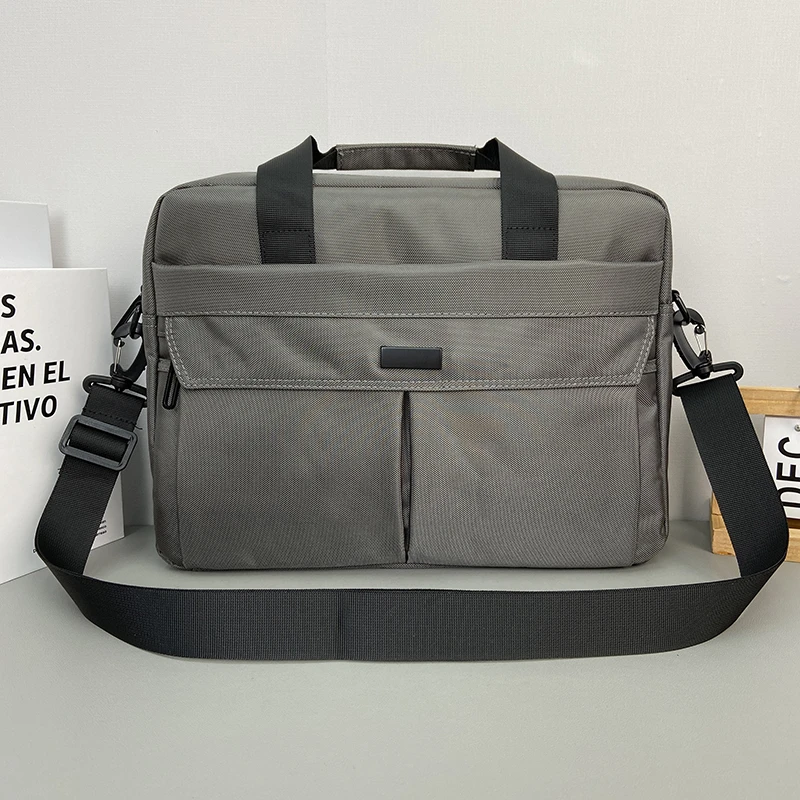 男士手提包商务公文包轻便休闲通勤包男包电脑包单肩斜挎包2356