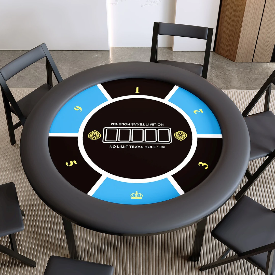 专业圆形可定制尺寸颜色的德州扑克折叠桌静音麻将桌掼蛋专用桌