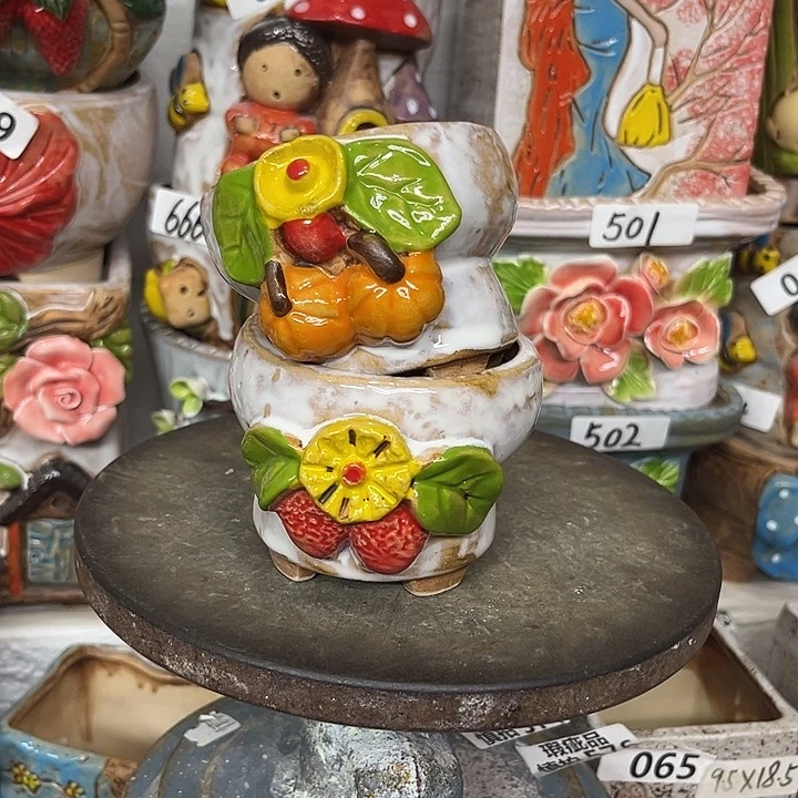 粗陶材质多肉花盆