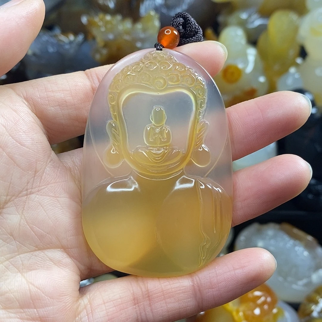 玛瑙/玉髓未镶嵌吊坠