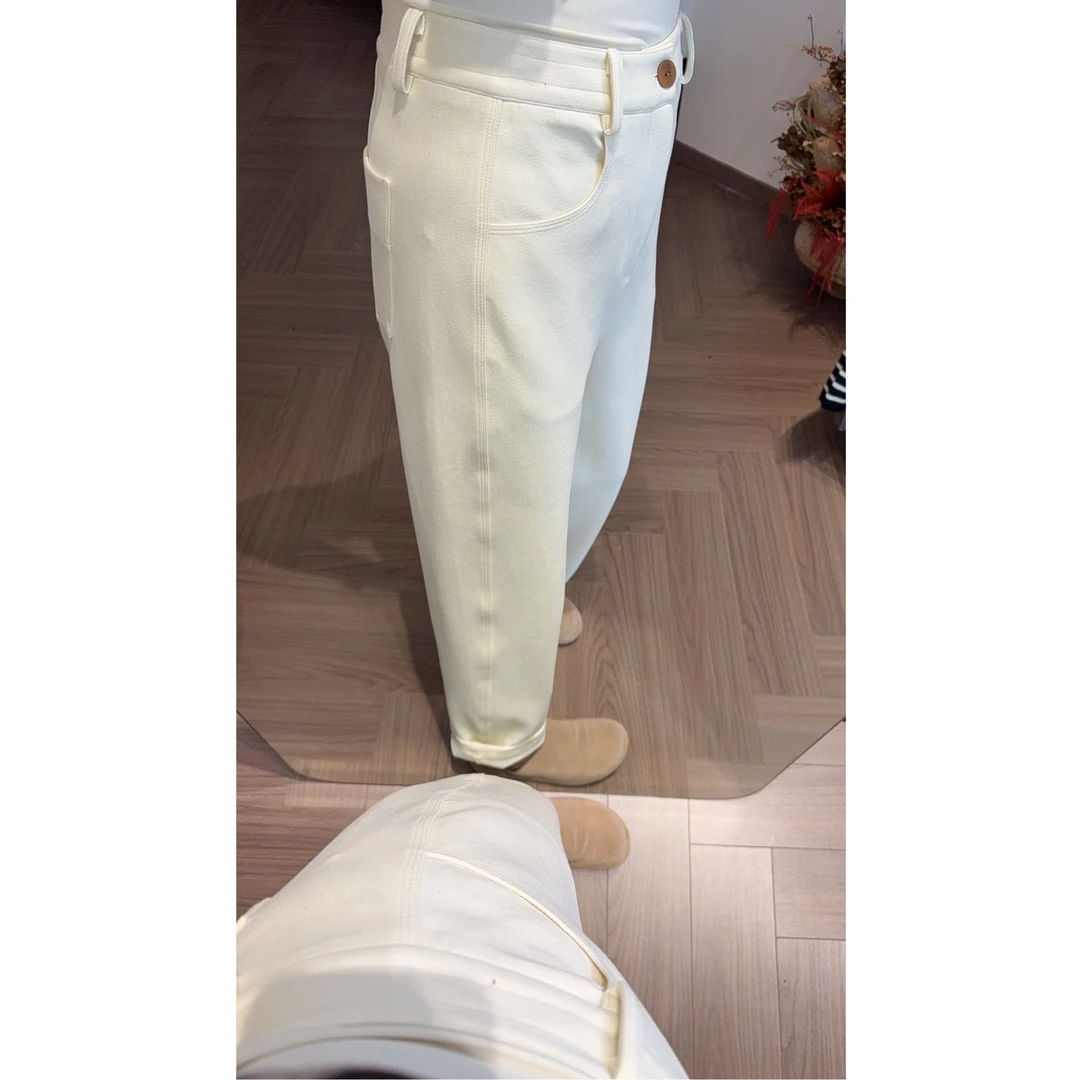 SANMI/叁米   厚版显瘦九分镰刀裤  H002