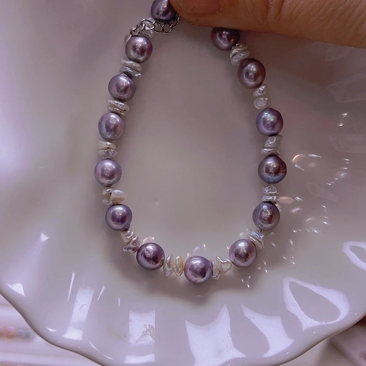 淡水珍珠手绳合金