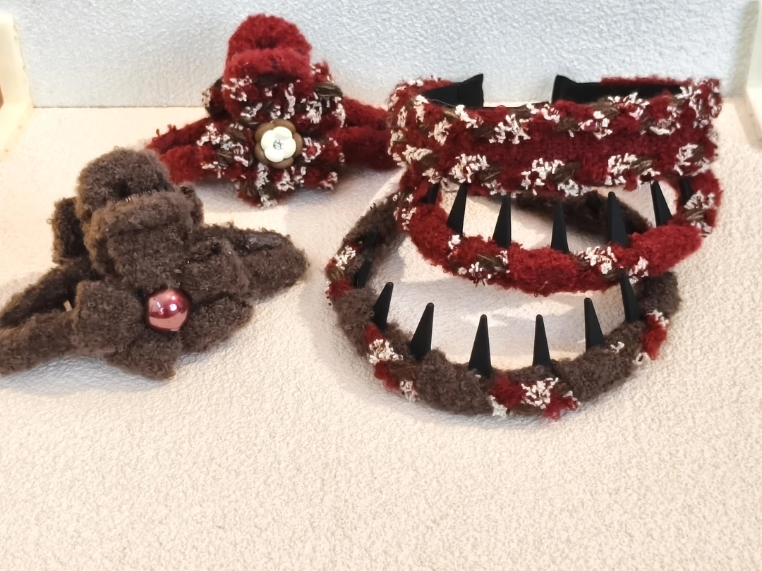 秋冬新品原创设计欧美小香风齿梳发箍毛绒发箍2025爆款洋气高级感