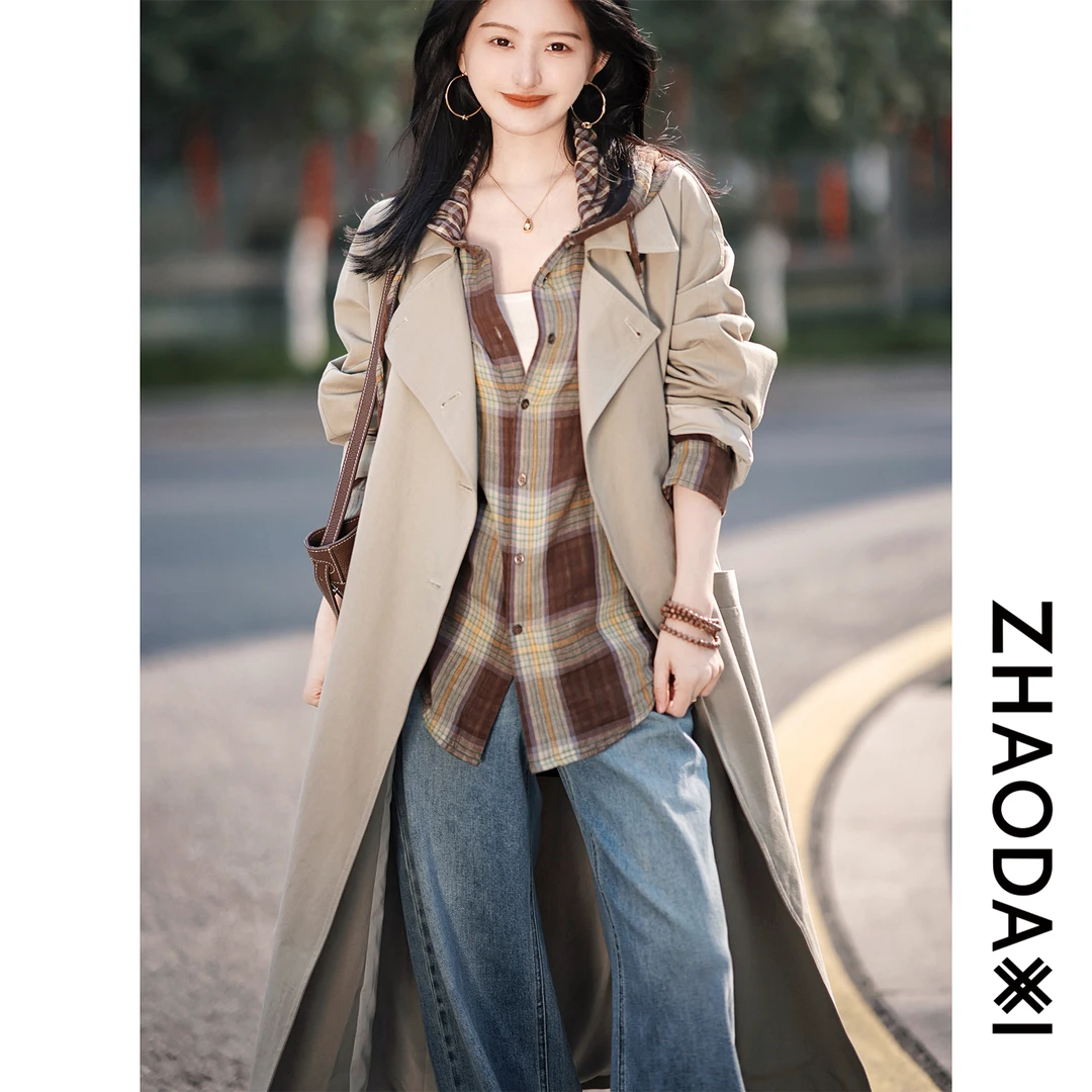 【赵大喜】西雅图风衣｜宽松显瘦中长款风衣外套女