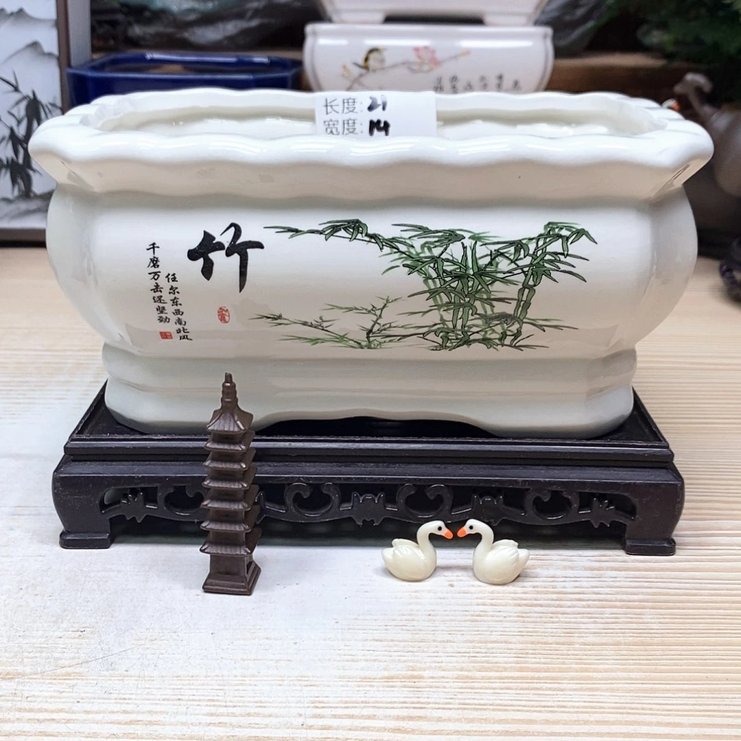 紫砂花盆陶瓷艺术花盆陶瓷