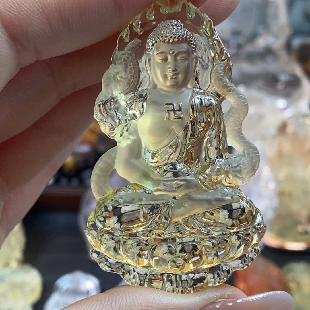 水晶颈饰未镶嵌小*嗡吊坠