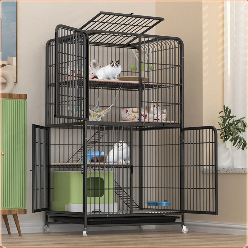 家用猫笼子超大自由空间猫别墅室内别墅两层猫厕所一体特大号猫咪