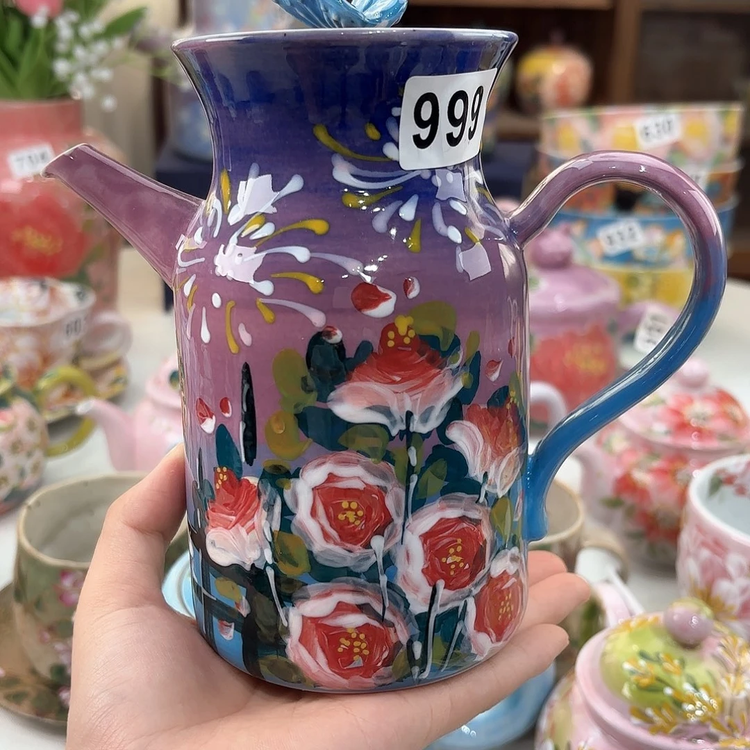 景德镇手绘高温釉下彩陶瓷茶具