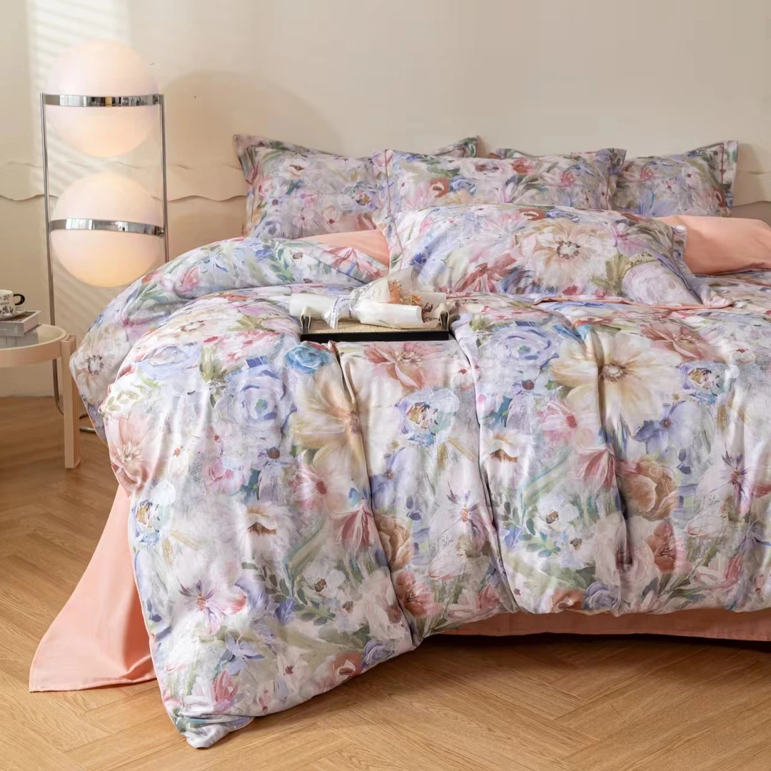 【高货清仓】高端超柔数码印花纯棉四件套-花吟/礼包装