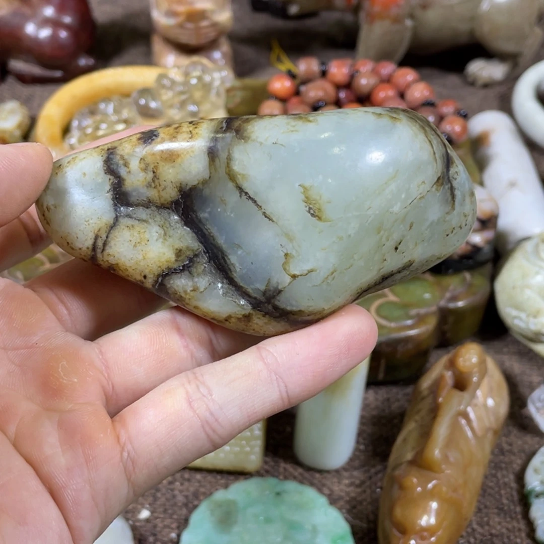 和田玉未镶嵌吊坠(不含链)