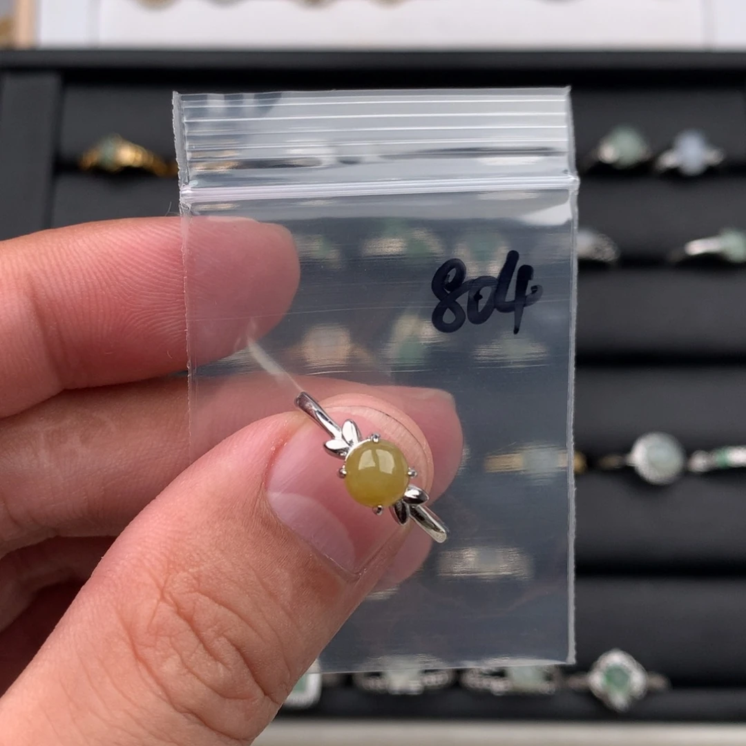 翡翠银S925镶嵌戒圈804