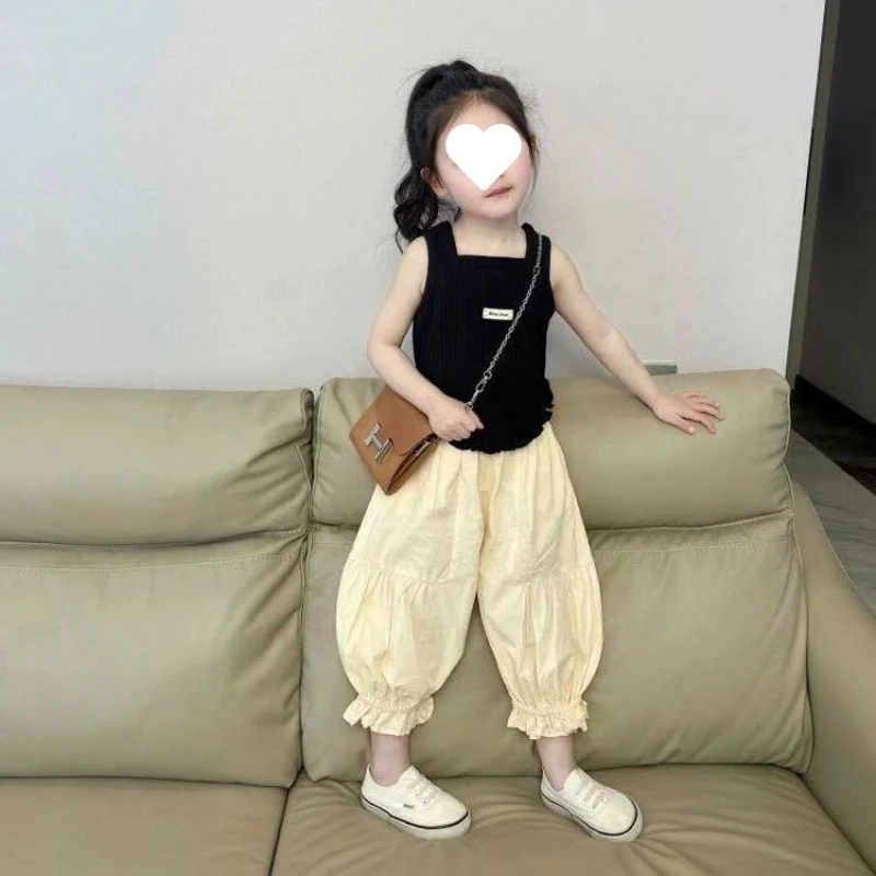 女童儿童背心夏季套装时尚2025洋气休闲夏装新款韩版小童两件套