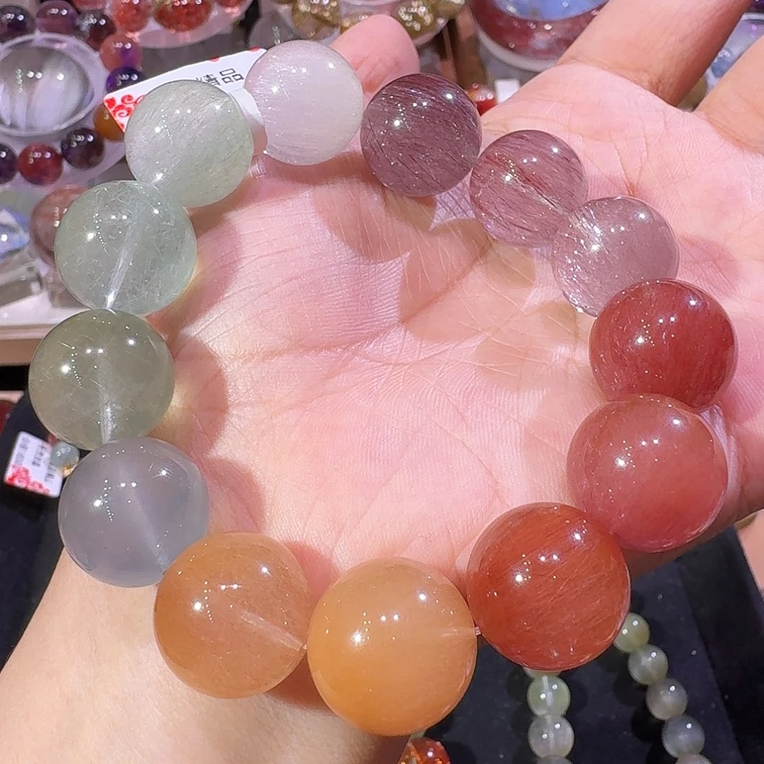 未镶嵌手链水晶天然水晶兔毛手串