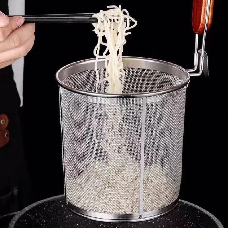 【源头工厂】304不锈钢漏勺麻辣烫过滤网捞面勺煮面汤粉篱烫菜篓大