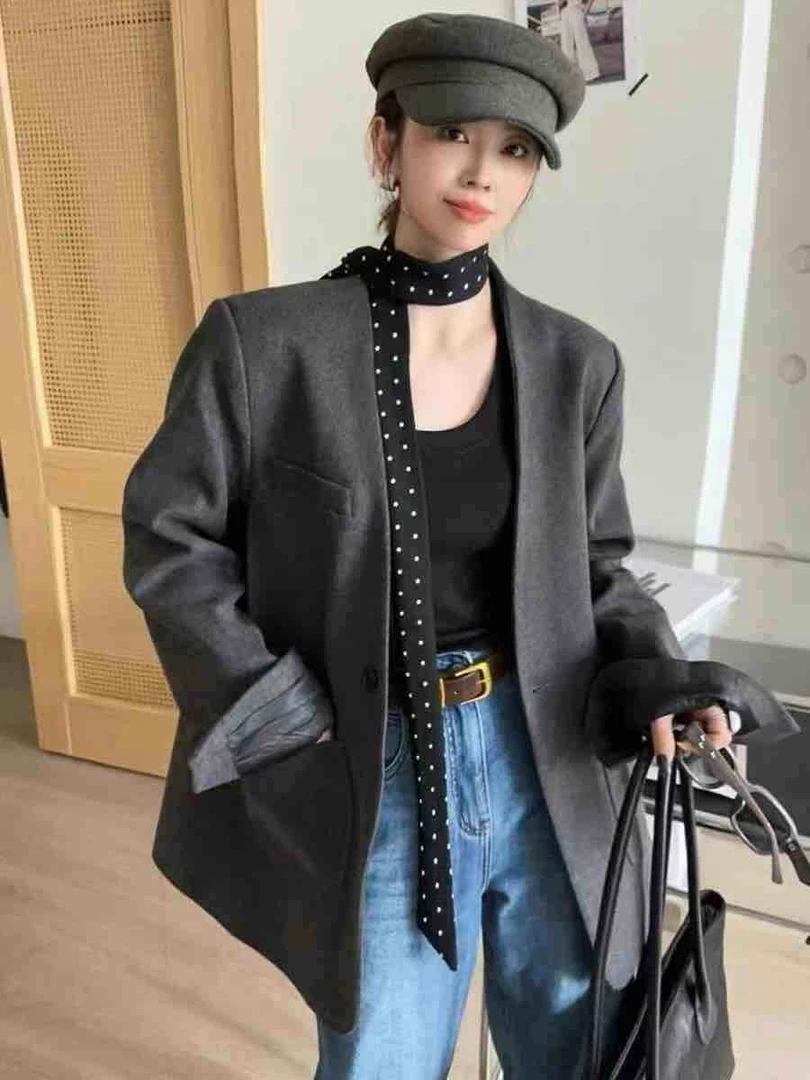 【ARONG阿荣家】外套05695-灰色黑色-F