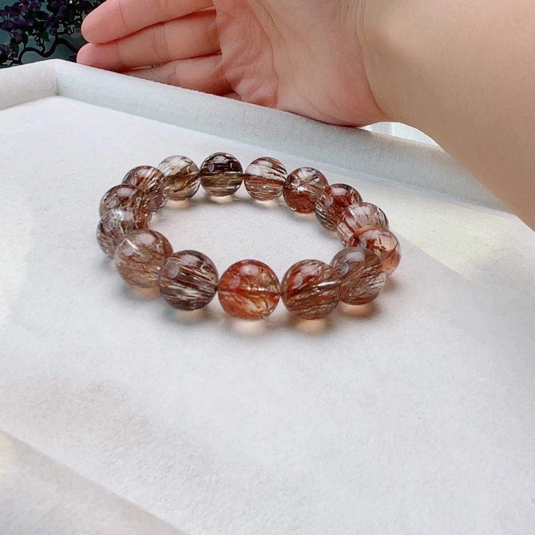 发晶手链未镶嵌黑金超七