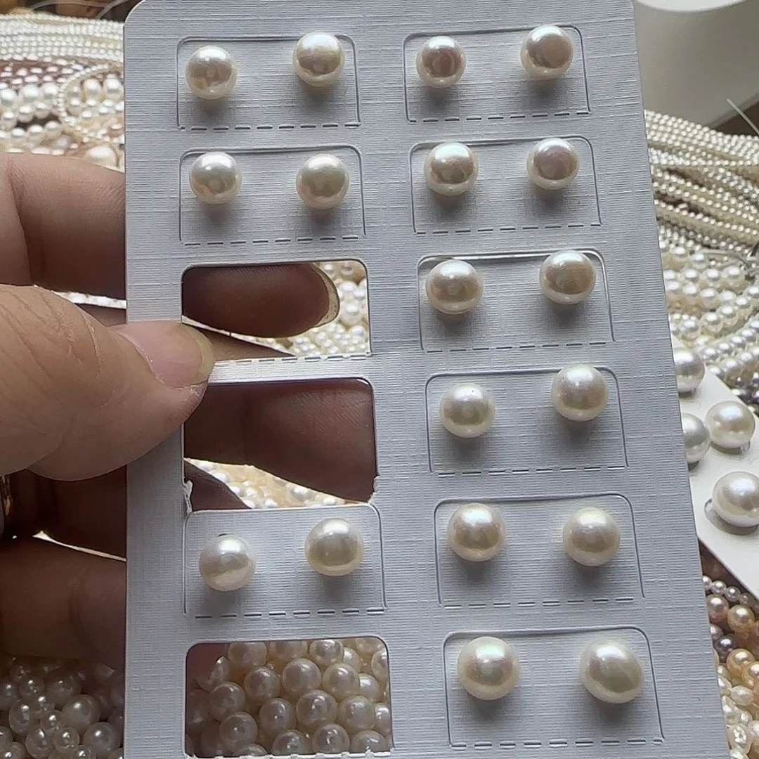 半成品淡水珍珠未镶嵌yin针耳钉