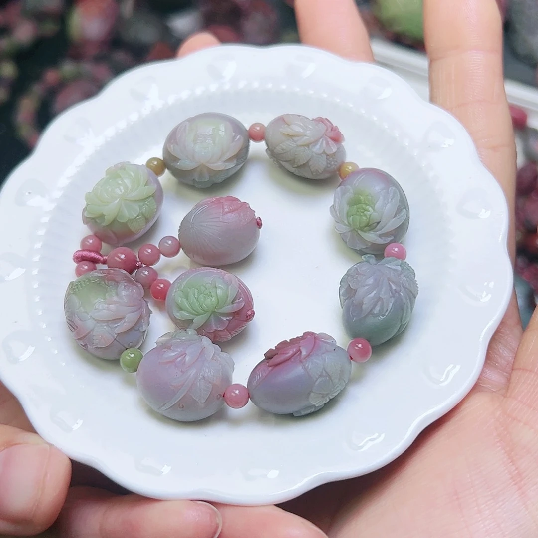 玛瑙/玉髓手串未镶嵌冰*块手串
