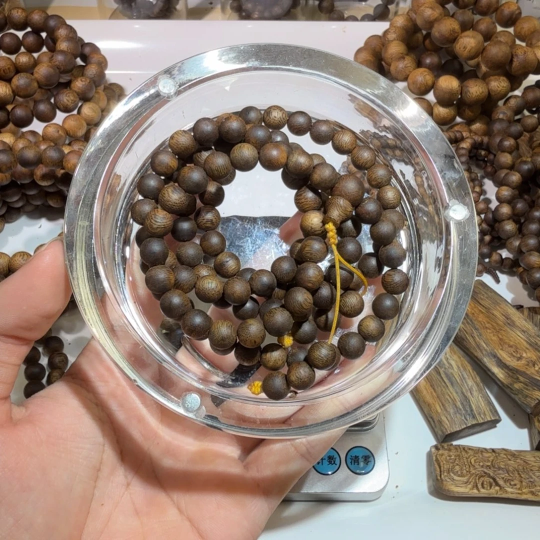 王***车沉香手串圆珠多圈0.8-34