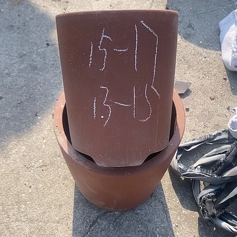 紫砂中国离心紫砂花盆，