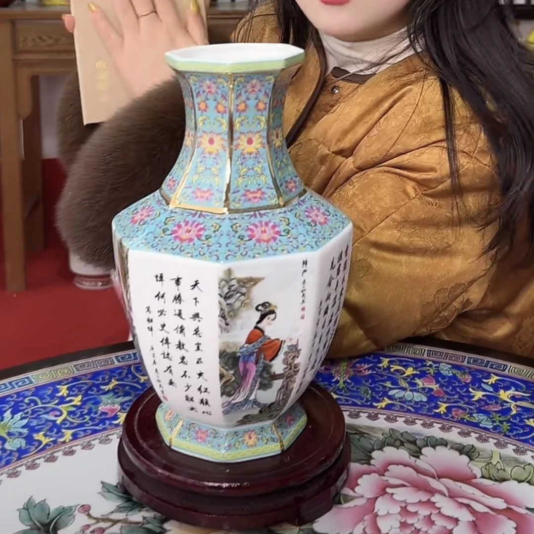 景德镇四大美女八方尊陶瓷摆件