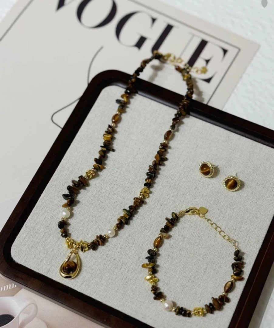 钛钢项链 钛钢项链 LARVINA法式复古三件套