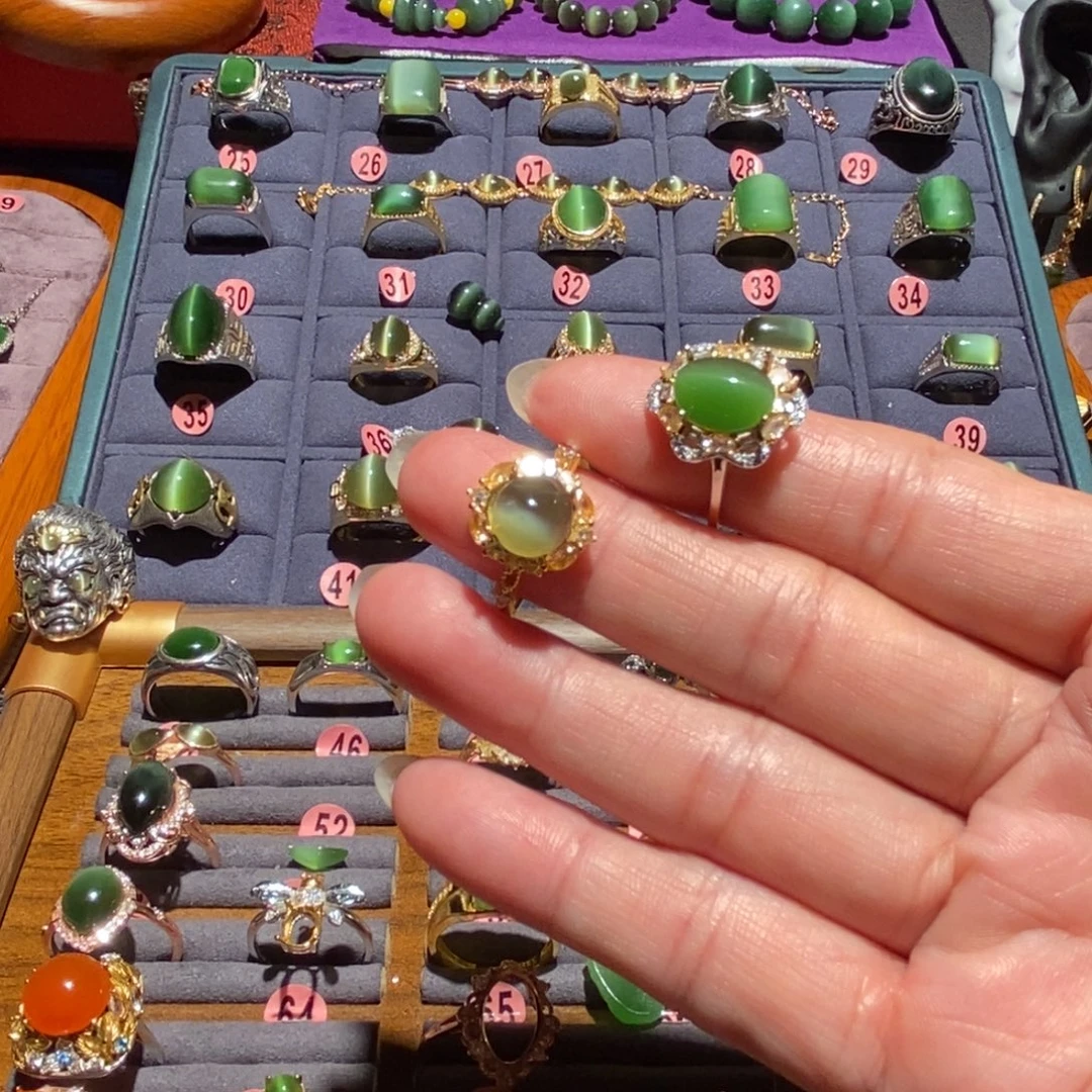 歹***.和田玉银S925镶嵌戒指