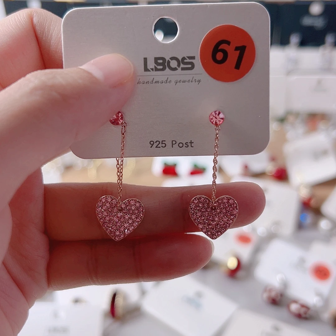 毛***蕊锆石纯铜合金耳环