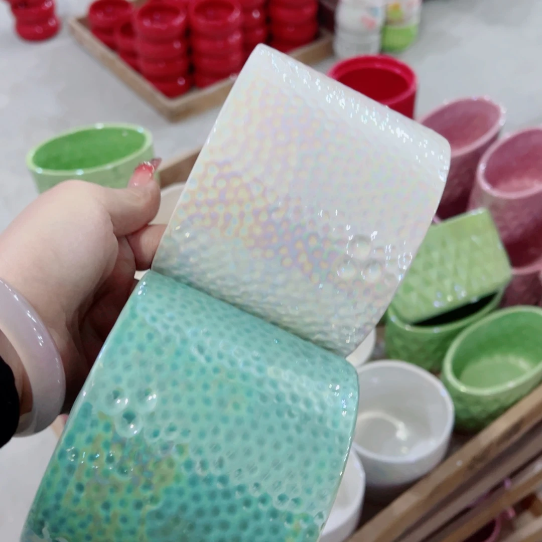 有孔，陶瓷花盆满10米包邮发货