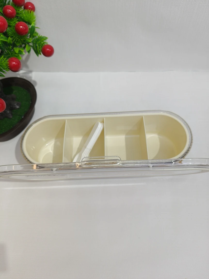 精美民族风格的调料盒轻奢多功能方形分格带盖