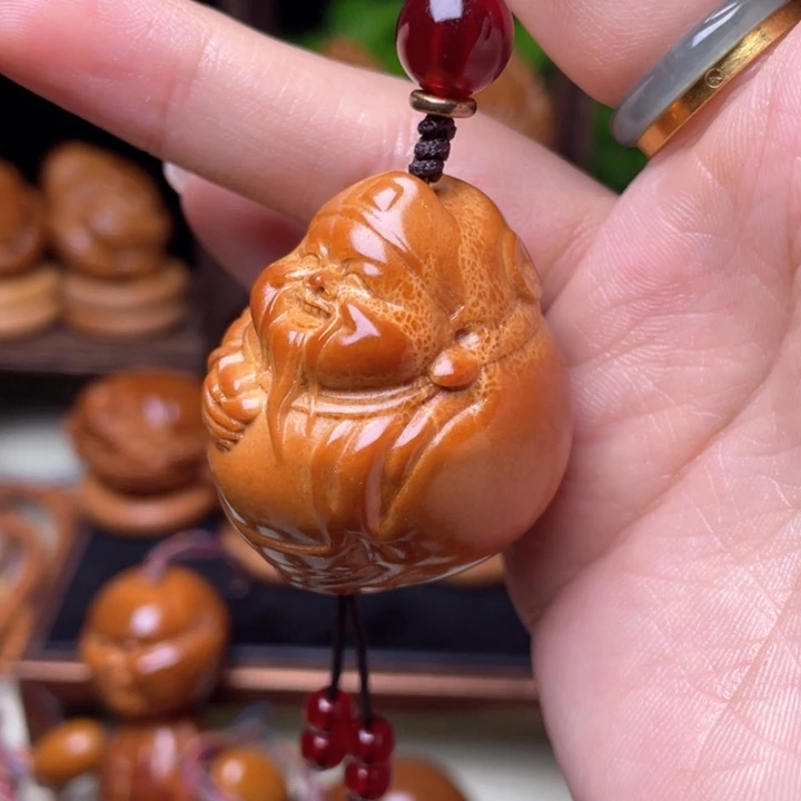 吊坠橄榄核财神指环穿配